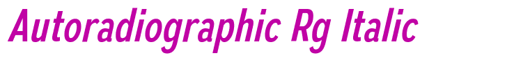 Autoradiographic Rg Italic
